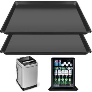 22'' x 21'' Mini Fridge Drip Pan, Large Drip Tray, Portable AC Drip Pan, Under Washer Pan, Dishwasher Pan, Oil Drain Pans for Changing Oil(2 PCS)