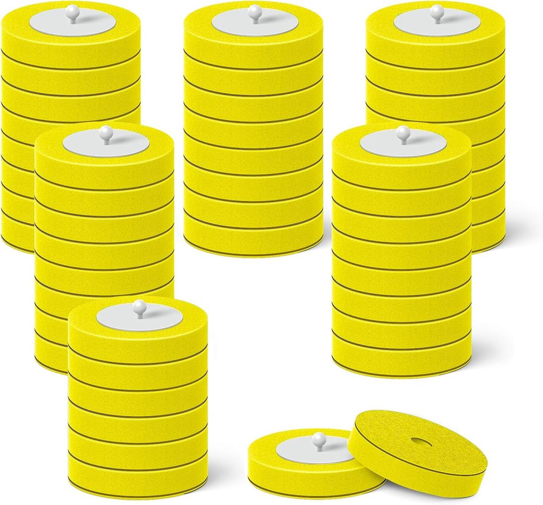 48 Count Disposable Toilet Brush Heads, Toilet Bowl Wand Refills for Toilet and Bathroom Cleaning, Yellow Lemon Fragrance, Not Suitable for Electric Toilet Brushes