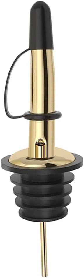 Pafusen 24 Pack Liquor Bottle Pourers, Liquor Pour Spout for Liquor Bottles, Stainless Steel Olive oil Dispenser Spout, Alcohol Pourer Spouts Dust Caps Covers Fixed, Gold
