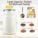 Dog-Cat Food Storage Container 40 lb, Large Stainless Steel Bin