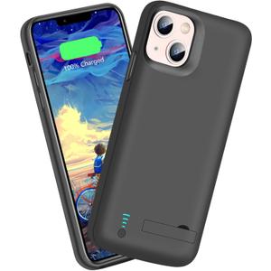 Sitong [Upgraded Battery Case for iPhone 12 Mini & iPhone 13 Mini, 4000mAh Rechargeable Extended Battery Charging/Charger Case, Add 100% Extra Juice (5.4 Inches) Black