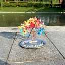 Incense Holder for Sticks with Flat Decorative Life Tree, 2D Life Tree Incense Burner with Ash Catcher for Meditation Yoga Spa Room Decor(Rainbow Color)