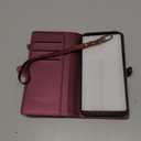 Defencase for iPhone 15 Pro Max Magnetic Wallet Case Compatible with Magsafe with RFID Blocking Zipper Strap Card Holder for Women, PU Leather Detachable Case for iPhone 15 Pro Max (6.7"), Wine Red
