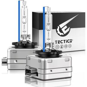 TECTICO D3S Xenon HID Headlight Bulbs, 8000K 35W Cool White High/Low Beam, 85122UB 66240 66040 Replacement Metal Stents Base For 12V car Pack of 2