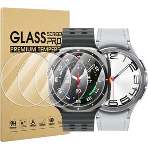 Suoman 4-Pack for Samsung Galaxy Watch 6 Classic 47mm/ Galaxy Watch 7 Ultra 47mm Screen Protector, [Anti-Scratch] 2.5D 9H Ultra-thin Tempered Glass Screen Protective Film