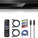 Panasonic DP-UB820-K 4K UHD Blu-ray Player With HDR10+, Dolby Vision, Network Streaming + HDMI Cables + Network and Optical Audio Cables