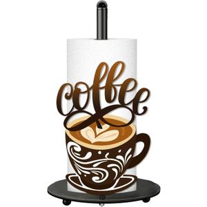 Coffee Paper Towel Holder, Coffee Decor for Countertop Cute Vintage Home Table, Housewarming Birthday Gifts for Cafe Lovers
