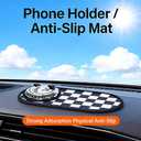 Multifunction Car Anti-Slip Mat with 360 Rotating Phone Holder, Car Dashboard Mat with Hidden Parking Number Plate, Anti-Slip Phone Pad for for Sunglasses Keys, Universal Car Interior Accessories