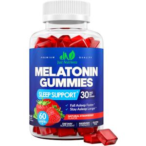 Melatonin 30mg Gummies for Adults, Zero Sugar (2 Month Supply) (EXP 11/01/27)