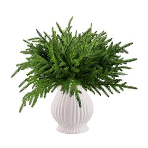 12 Pcs Norfolk Pine Stems Real Touch Norfolk Pine Branches Realistic Christmas Greenery Evergreen Stems for Decorating Christmas Indoor Home Decor