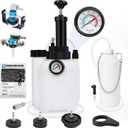 BELEY 3L Manual Brake Bleeder Fluid Pump, One Man Professional Brake Bleeder Kit with 4 Master Cylinder Adapters & 1L Brake Bleeder Bottle Suitable for Most Vehicles