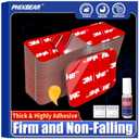 Double Sided Sticky Pads Made of 3M VHB, Heavy Duty Adhesive Squares Waterproof Heat Resistant, Strong Hold Mounting Tape for Crafts Photos Car Home Decor Outdoor Use, 48 Pcs 1.18x1.38 Inch