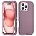IDYStar for iPhone 16 Pro Max Case,for iPhone 16 Pro Max Case for Women,Hybrid Drop Test Heavy Duty Sturdy Shockproof Slim Fit Protective Phone Cover for iPhone 16 Pro Max 6.1 inch,Purple/Pink