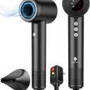 Hair Dryer, High Speed Negative Ionic Blow Dryer with 110, 000 RPM Brushless Motor for Fast Drying, 1500W Low Noise Thermo-Control 4 Temps & 3 Speeds Hairdryer with Magnetic Nozzle for Hair Care, Home