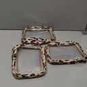 Wedama TSA Approved Toiletry Bag, 3 Pack Clear Makeup Bags with Handles, Quart Size PVC Clear Cosmetic Bags for Women and Men, Carry on Airport Airline Compliant Bag, Leopard Print