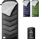 Sleeping Bags for Adults Warm Weather,Lightweight for Camping Hiking Traveling (3lb-Black(R Zip))
