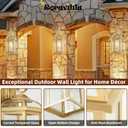 Roravilila Dusk to Dawn Gold Porch Light 2-Pack 15 Inch