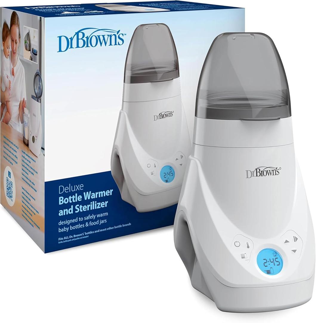 Dr. Brown's Deluxe Baby Bottle Warmer and Sterilizer for Formula, Breast Milk, and Baby Food Jars