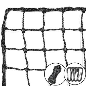 AOLIGEIJS Baseball Softball Backstop Nets,Sports Net,Sports Netting Barrier,Sports Netting for Backyard,Twisted Knotted PE Net (15X60FT)