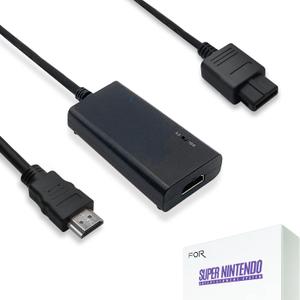 HDMI Cable for Super Nintendo SNES, Super Famicom SFC Console - SNES to HDMI Adapter with True RGB Signal Output (100% Improved Video Quality), HD Converter with 4:3/16:9 Switch
