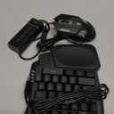 Half Hand Gaming Keyboard and Mouse Combo, 4 in 1 Gaming Mechanical Keyboard Mouse Converter, Wired 39 Keys LED Backlit Keyboard for Android, Harmony, IOS10.0 to 13.3