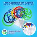 Bubble Wands for Kids - Giant Bubble Wand Set with Tray, Outdoor Toy for Kids, 11 Pcs Large Ring Kit with Mix Solution