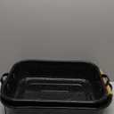 Granite Ware 21-Inch Covered Rectangular Roaster - Enamel Steel Cookware, Nonstick & Chemical-Free, Dishwasher Safe - 25 Lb Capacity, Large Roasting Pan for Meats, Poultry, Vegetables (Speckled Black)