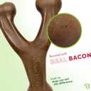 Benebone Wishbone Durable Dog Chew Toy for Aggressive Chewers, Made in USA, Small, Real Bacon Flavor