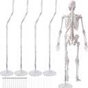 Briwooody 4 Sets White Large Halloween Skeleton Stand, Halloween