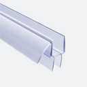 Shower Door Bottom Seal for Frameless Doors, 3/8" x 39", Shower Door Sweep, Clear Vinyl, Leak-Proof, 10MM, 1PC, Transparent