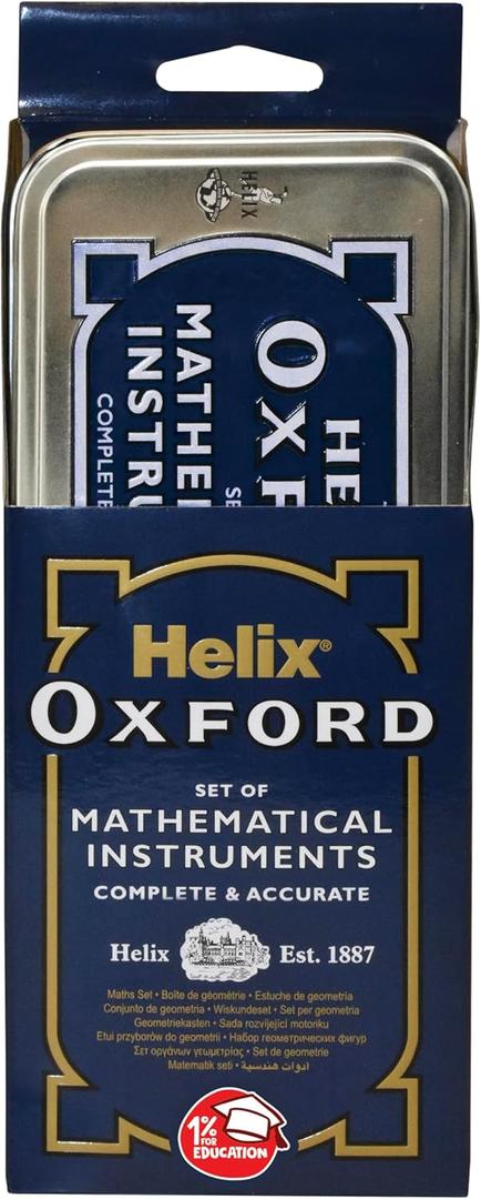 Helix Oxford Maths Set with Storage Tin (ORIGINAL)