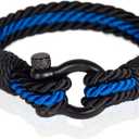 Paracord Bracelet for Men - Twisted Rope Bracelets for Men, Handmade Mens Bracelets Jewelry, Boyfriend Gifts Birthday, Pulseras Para Hombres, Men's Bracelet Gifts for Son (8, RoyalBlue)