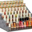 Nail Polish Organizer 84 Bottles of 7 Layers Sunglass Organizer Acrylic Display Rack Eyeglasses Storage Essential Oils Holder Makeup Organizer No Tool Needed Assembly, Grey