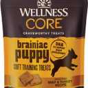 5 x Wellness CORE Brainiac Soft Puppy Training Treats, Natural, Grain Free, Beef and Turkey Recipe, 5 oz Bag (EXP 09/04/27)