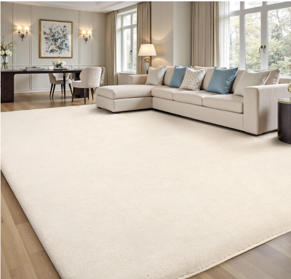 Sour Lemon 9x12 Area Rugs for Living Room, Soft Large Area Rug Fluffy Rugs for Bedroom，Machine Washable Area Rug Non Slip Carpet Rug for Living Room Playroom Kids Room Home Decor