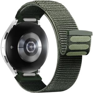 One Click No Gap Band Compatible with Samsung Galaxy Watch 7 6 5 4 Band 40mm 44mm, Galaxy Watch 6 Bands 47mm 43mm 42mm 46mm/Watch 5 Pro 45mm Band, 20mm Soft Nylon Sport Strap for Women Men