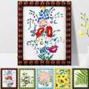 Beeveer 8 x 10 Wooden Beaded Picture Frame Boho Farmhouse Photo Frame Birthday Wedding Anniversaries Gift for Vintage Rustic Wall and Tabletop Display Decorative(Brown)