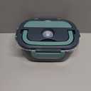 Electric Lunch Box Food Heater, 80W Portable Warmer for Car Truck Work with 304 Stainless Steel Container, 12V/24V/110V Green Heated Lunch Box Suitable for Ideal Driver/Work/Gift