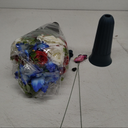 HENOMO Silk Cemetery Flower with Vase for Grave, Memorial Bouquet with Vivid Butterfly, Rose and Cattleya Orchid Mix Arrangement, Non-Bleed Color and Easy Fit