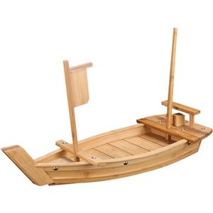Wooden Sushi Boat Serving Tray, 24 Inch Sushi Plate for Restaurant or Home, Large Size Sushi Tray Serving Boat Plate for Restaurantware (61cm/24inch)