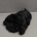 Puppy Heartbeat Stuffed Animal for Dog Heartbeat Toy Sleep Aid for Puppy Essentials Behavioral Training Anxiety Relief Calming Plush Pillow (Black)