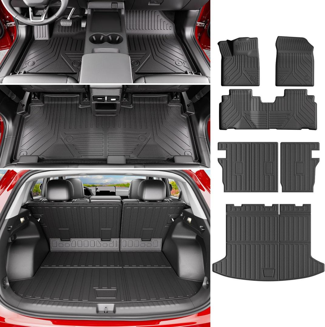 powoq Floor Mat Compatible with 2024-2026 Honda Prologue Cargo Mat Chevy Blazer EV Floor Liner Back Seat Protector TPE Trunk Cargo Liner Replacement for 2024 2025 2026 Honda Prologue Accessories