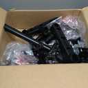 HUANUO Triple Monitor Mount for 17 to 32 inch Screens, Adjustment Gaming Triple Monitor Stand with Swivel, Tilt, Rotation, Clamp & Grommet Kit (Black)