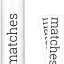 Acrylic 11 inch Long Matches Holder with Lid Sticker Farmhouse Match Holder for Fireplace Farmhouse Decor (No Include Matches)