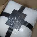 Lush Decor Ella Ruffle Lace Throw Blanket, 50" W x 60" L, White - Coquette Throw Blankets for Bed - Couch Blanket - Ruffled Throw Blanket for Couch