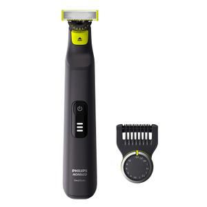 Philips Norelco OneBlade 360 Pro Hybrid Electric Shaver & Trimmer, with 12-in-1 Comb, QP6531/70 (Black/Lime Green)