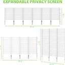 CADUKE Outdoor Privacy Screen Freestanding, 12-Panel Modular Plastic Privacy Fence Panels for Air Conditioner and Trash Can, Weatherproof White Enclosure, Multiple Size Configurations