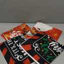 Lanpn Black Santa 22x22 Christmas Pillow Covers Set of 4, Black African American Claus Girl Decorative Holiday Throw Pillow Case Cushion Cover 22 x 22 for Indoor Sofa Couch Xmas Decor