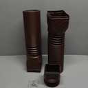 2 Pack Flexible Rain Gutter Downspout Extensions,Drain Downspout Extender,Gutter Extension Flexible,Down Spout Drain Extension Pipes,Extendable from 21 to 60 Inches (Brown)