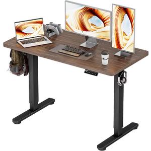 BIZUM Standing Desk Electric Adjustable Computer Desk-Stand up Desk Office Gaming Home Office Memory Desks 48x24 inches Wild Walnut, 47.2*23.6 Inch